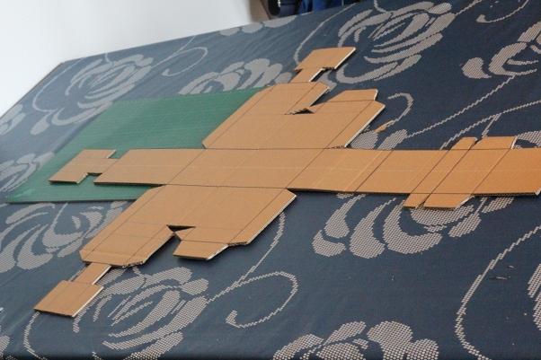 Cardboard model cut out